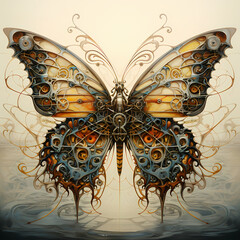 Sticker - Biomechanical butterfly migration