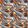 Gleaming Metallic Waves Reflecting Sunlight. Seamless Repeatable Background.