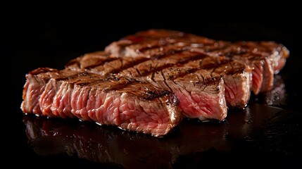 Wall Mural - Mouthwatering medium rare Steak: Juicy, Delicious, and Gorgeous