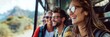 © gunzexx png and bg - Passengers on a bus trip looking out the windows, feeling anticipation and wanderlust on their journey