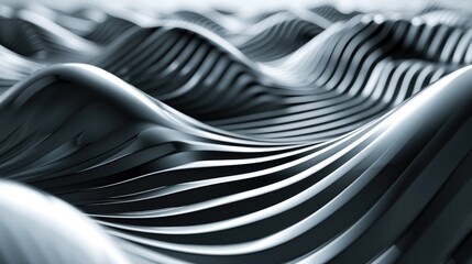 Canvas Print - Design is characterized by undulating lines that overlay a sleek and polished background