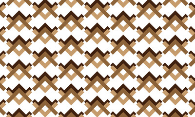 Poster - abstract simple monochrome geometric brown shape pattern.