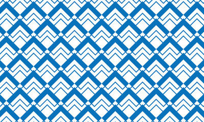 Poster - abstract simple monochrome geometric blue pattern.