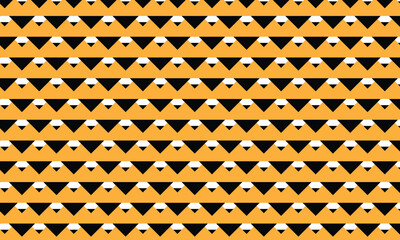 Poster - abstract simple geometric black orange stylish pattern.