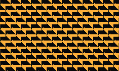 Poster - abstract simple geometric black orange shape stylish pattern.