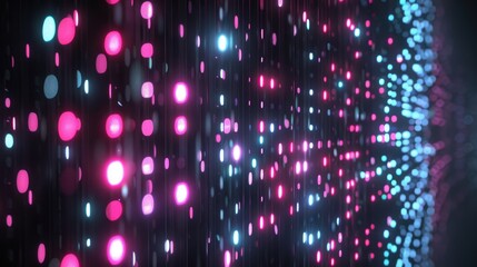 Poster - Background created by a wall of LED lights