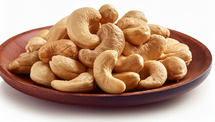 Wall Mural - Delicious cashew nuts, isolated on white background