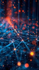 Poster - Radiant Fiber Optic Global Intelligence Grid Showcasing Advanced Communication Technology