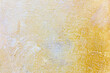 hand painted canvas light yellow textured background with white blobs.