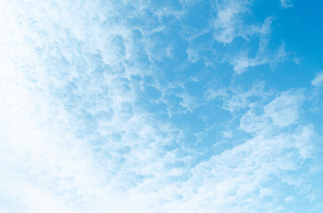 Wall Mural - Sky blue background. Sky cloud clear.Vintage sun and cloud background - vintage filter