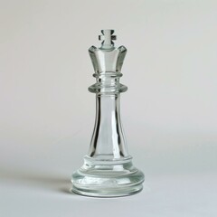 Canvas Print - glass chess king piece