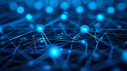 Fototapete - The Blue Network