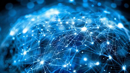 Fototapete - The Blue Network