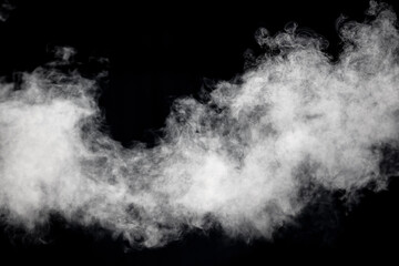 Wall Mural - Smoke isolated on black background