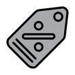 tag Filled Line Icon Design