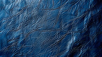 Poster - Blue Leather Texture: Clean & Stylish Computer Background