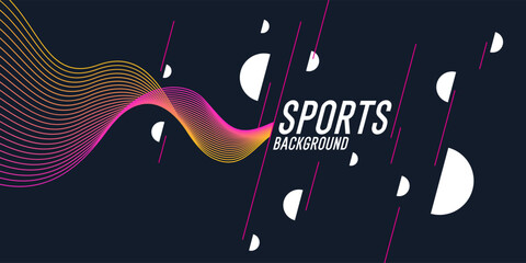 Poster - Modern colored poster for sports. Vector illustration