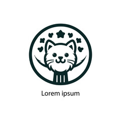 animal pet tree logo on white background
