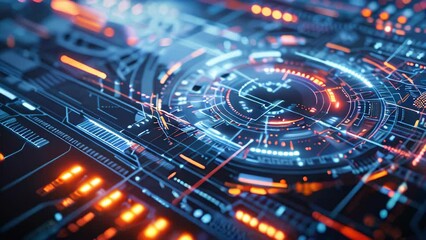 Aufkleber - abstract generic hologram interface