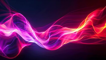 Aufkleber - An abstract smooth, vibrant, dynamic wave of light