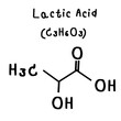 © Gluekliche - lactic acid chemical structure illustration