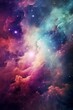 Space background, cosmic night, with sparkling stardust, swirling galaxies, and colorful nebulae