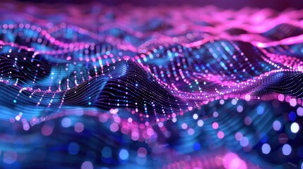Poster - Technology abstract futuristic background for internet business AI generated