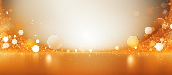 Poster - An abstract orange backdrop with circular shadows and sparkling elements providing ample copy space for images