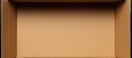 Poster - Isolated top view of an open cardboard box with copy space image