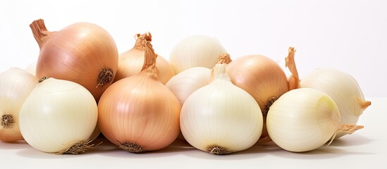 Aufkleber - An image showing onions set apart against a white background with ample space for adding text or other elements