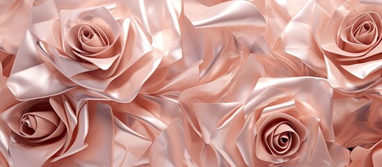 Aufkleber - An abstract background with a rose gold metal foil design perfect for adding copy space in images