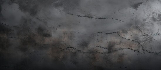 Poster - An abstract vintage style wallpaper with a dark old black background texture and gray concrete design provides an intriguing and unique aesthetic Copy space image