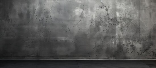 Poster - An abstract vintage style wallpaper with a dark old black background texture and gray concrete design provides an intriguing and unique aesthetic Copy space image