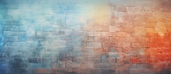 Aufkleber - Blurred brick wall background with a copy space image featuring a concept photo of a blurred building as a textured surface