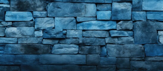 Poster - Check out my portfolio for additional images featuring a blue wall with a stone texture and plenty of copy space