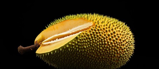 Aufkleber - a close up view of a durain fruit isolated on a white background with plenty of copy space for other