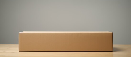 Aufkleber - A closed cardboard box with ample white space in the background