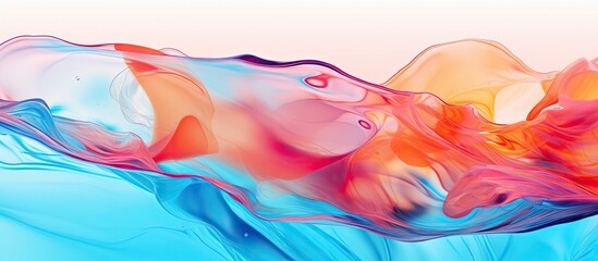 Aufkleber - A vibrant background with a colorful water surface providing ample copy space for images