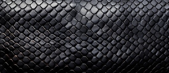 Aufkleber - A textured black python leather creates a captivating background with a distinct skin pattern Ideal for a copy space image