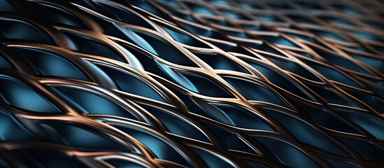 Poster - Designers can utilize a copy space image of an abstract metallic mesh texture background to enhance their creative projects