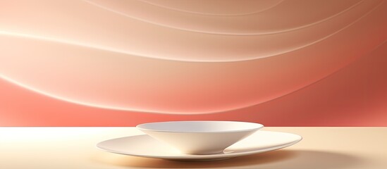 Aufkleber - Abstract background with a paper surface texture featuring an empty saucer Copy space image