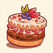sweet cake illustration vector design