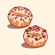 donuts food illustration vector design