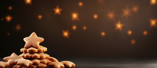 Aufkleber - A copy space image featuring Christmas tree shaped cookies to capture the essence of the Christmas concept