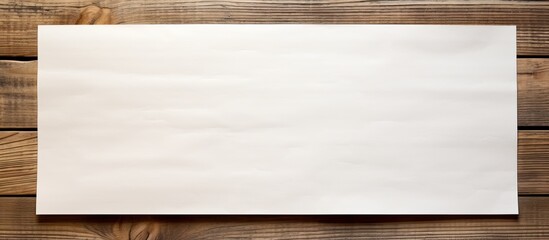 Poster - Copy space image of a wooden background with white notes paper