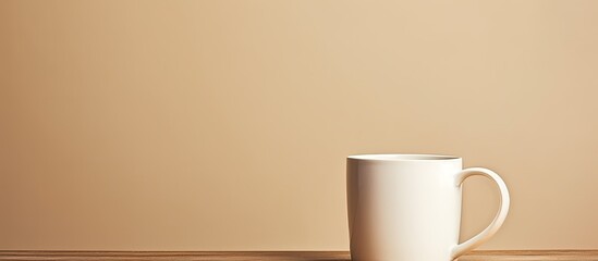 Poster - A vintage inspired image showcasing a white cup perfect for savoring coffee or tea with ample empty space for creative use