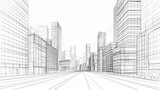 Fototapeta  - city background architectural vector featuring contemporary drawings