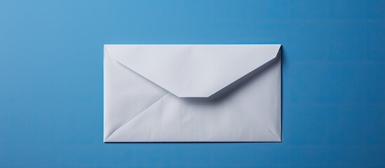 Aufkleber - A portion of the airmail envelope stands alone against a blue background providing ample copy space image