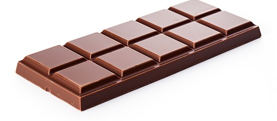 Poster - A dark chocolate bar with a white background providing ample space for copy or additional images