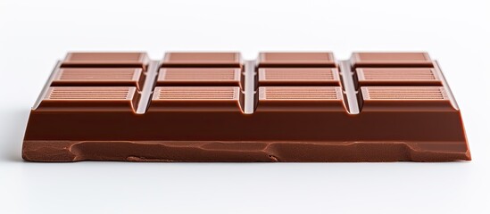 Poster - A dark chocolate bar with a white background providing ample space for copy or additional images